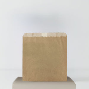 1 Square Greaseproof Lined Bag Brown - 180x180mm - Packware