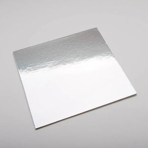 9" Square Silver Cake Board - Pack of 50