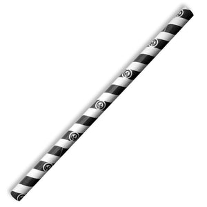 10mm Jumbo Black Stripe BioStraw - Packware