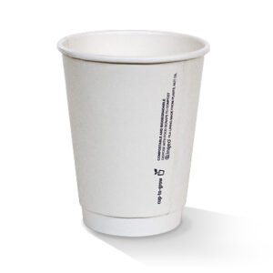 12 oz PLA Coated DW Cup/Plain 500pc/ctn - Packware