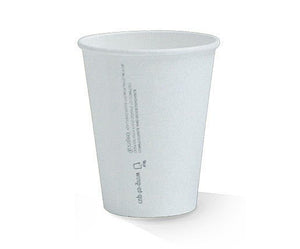 12 OZ PLA Coated SW Cup/Plain white 1000pc/ctn - Packware