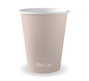 12oz Aqueous Coated Hot Paper BioCup, Stone - BioPak - Packware