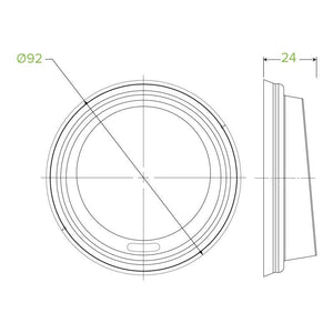 12oz Ps White Large Lid - Packware