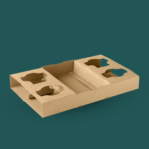 2 & 4 Cup Paper Tray - 100 - Packware