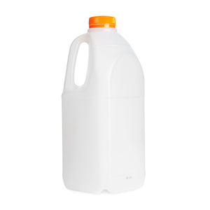 2 Litre HDPE Plastic Natural Square Bottle 38mm Tamper Evident Lids - Packware