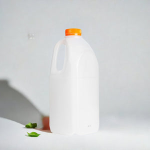 2 Litre HDPE Plastic Natural Square Bottle 38mm Tamper Evident Lids - Packware