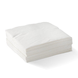 2 Ply 1/4 Fold White Corner Embossed Dinner BioNapkin - Packware