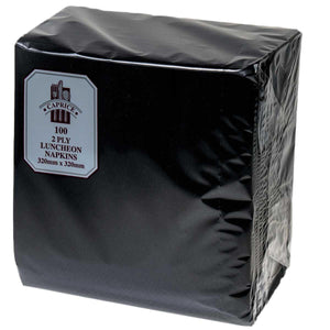 2 Ply Luncheon Napkins - Black - Packware