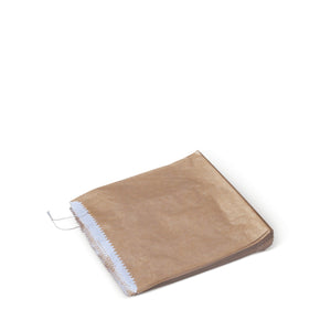 2 Square Greaseproof Lined Paper Bags Brown | 210x200mm - Packware