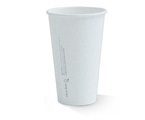 20 OZ PLA Coated SW Cup/Plain white 1000pc/ctn - Packware