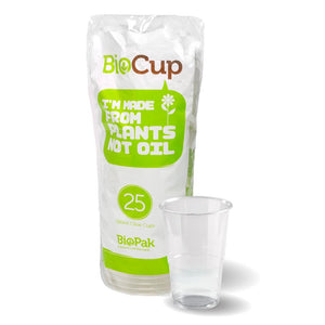 280ml Clear BioCups - 25pk - Packware