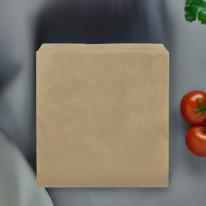 3 Square Flat Brown Paper Bags – 240x240mm - Packware