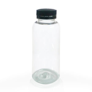 350ml Round Bottle Clear PET Plastic With 38mm Lids Tamper Evident - Packware