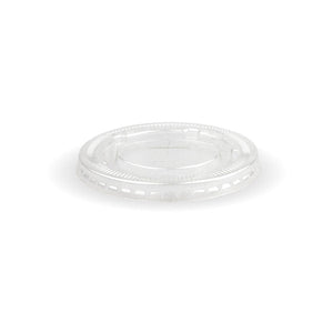 390 - 650ml / 12 - 22oz 90mm Clear PET Clear Flat Lid For Paper Cold Cups - Packware