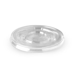 390 - 650ml / 12 - 22oz 90mm Clear PLA Flat Slot Lid For Paper Cold Cups - Packware