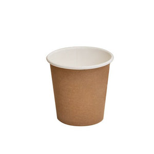 4 OZ PLA Coated SW Cup/Brown Print 1000pc/ctn - Packware