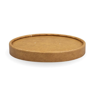 430 - 950ml / 12 - 32oz BioBowl Kraft Paper Lid - Packware