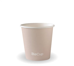 4oz Aqueous Coated Hot Paper BioCup, Stone - BioPak - Packware