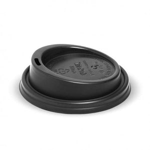 6, 8, 10 and 12(80mm)oz PLA small lid - black - Packware