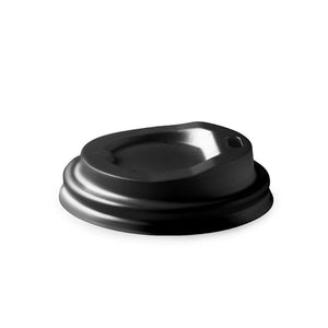 62mm / 4oz Black PLA Lid - Packware