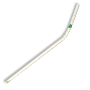 6mm Regular Bendy White BioStraw - Packware