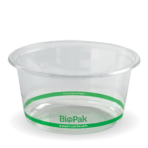 700ml Clear Wide Bowls - Eco - Friendly Ingeo™ Bioplastic - Packware