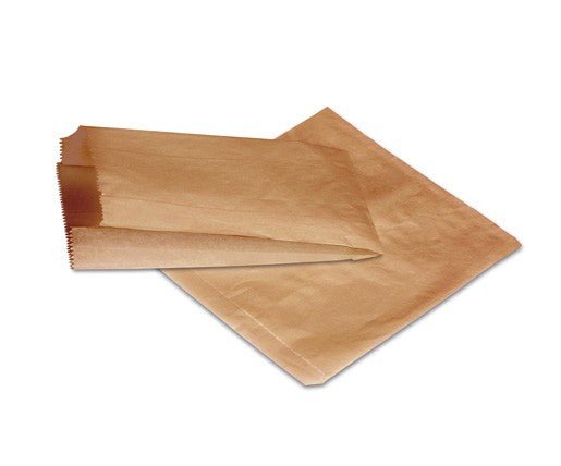 8 Long Brown Flat Paper Bags-500 - Packware