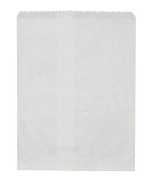 8 Long White Paper Bags Flat Bag | 390x27 - Packware