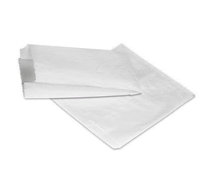 8 Long White Paper Bags Flat Bag | 390x27 - Packware