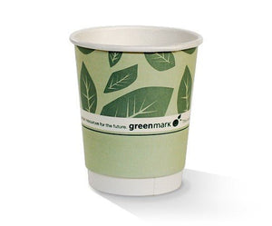 8 OZ PLA Coated DW Cup/Green Print 500pc/ctn - Packware