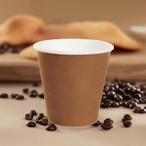 *8 OZ PLA Coated SW Cup/Brown Print 90mm 1000pc/ctn - Packware