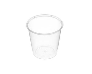 850ml Round Plastic Takeaway Containers Natural - 500 PCS GENFAC - Packware