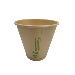 *8oz Aqueous Coated Bamboo SW Cup/One - lid - Fits - All 1000pc/ctn - Packware