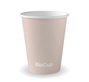 8oz Aqueous Coated Hot Paper BioCup - stone - Packware