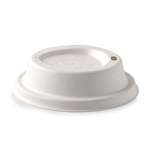 90mm Pulp Coffee Lids for 12 to 20oz - white - Packware