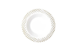 190mm Heavy Duty Bowl With Gold Dot Rim