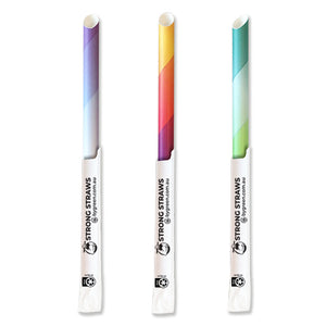 5 Ply Strong Bubble Tea Paper Straws -Ind Wrapped-Mixed Colors - FSC Certified