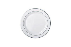 190mm Heavy Duty Lunch Plate With Silver Lining