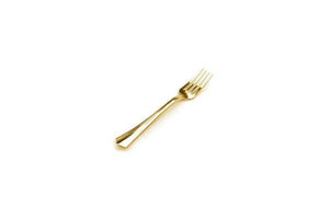 Shiny Heavy Duty Plastic Gold Forks