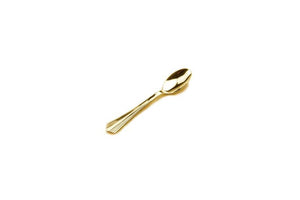 Shiny Heavy Duty Plastic Gold Spoons