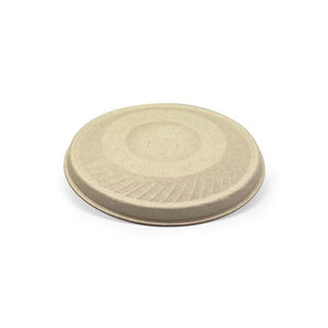 Bagasse Lid - 90mm Flat Cup Lid /Natural 1000pc/ctn - Packware