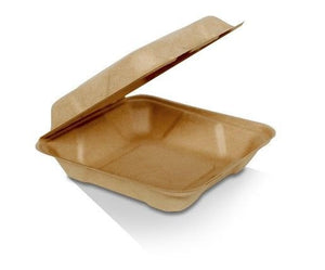 Bamboo Clamshell 8" 200pc/ctn - Packware