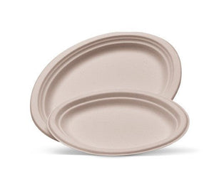 Bamboo Oval Plate Large 500pc/ctn - Packware