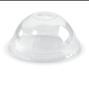 BioPak Dome Lid 96mm X Slotted Fits 300 - 700ml Biopak Cups (C - 96D(X)) - Packware