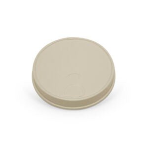 BioPBS Coated Bamboo Paper FLAT LID/X slot 90mm 1000pc/ctn - Packware