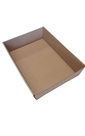 Brown Catering Tray - Medium 380X275X80 mm WITH CLEAR LID included (QTY - 50) - Packware