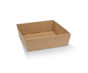 Brown Square Catering Tray - Small - 180x180x80 mm (QTY - 100) - Packware