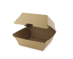 Burger Box/Brown Corrugated Plain/Brown 250pc/ctn - Packware