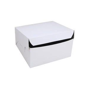 Cake Box 12x12x2.5 - Pack of 100 - Attached Lid - Durable and Convenient - Packware