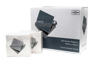 Caprice Platinum Dinner Napkins White - Packware